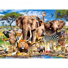 Puzzle 260 pièces : Animaux de la Savane