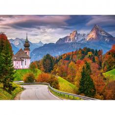 Puzzle de 2000 piezas: Otoño en los Alpes bávaros, Alemania