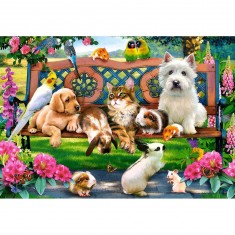 Puzzle de 1000 piezas: Animales en el parque