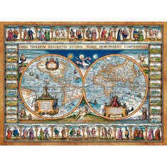 Map of the world - 1639 - Puzzle 2000 Pieces - Castorland