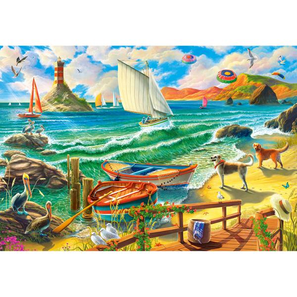 Puzzle de 1000 piezas : Fin de semana en la playa - Castorland-C-104895-2