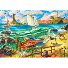 Puzzle mit 1000 Teilen: Wochenende am Meer