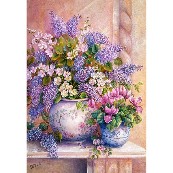 Lilac Flowers, Puzzle 1500 pieces  - Castorland-151653-2