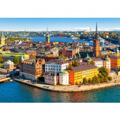 Puzzle 500 pièces : La vieille ville de Stockholm, Suède