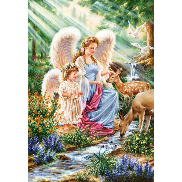 1500 pieces puzzle: New friendship with the angels - Castorland-151677-2