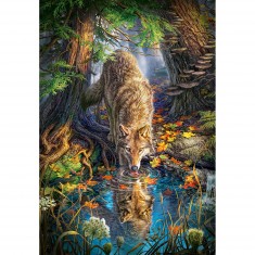 Puzzle 1500 pièces : Loup dans la nature
