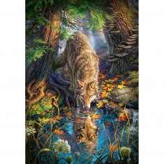 1500 Teile Puzzle: Wolf in freier Wildbahn