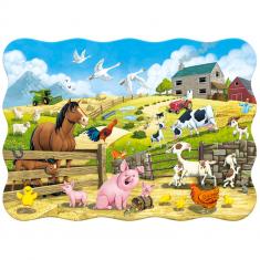 Puzzle 30 pieces: Animals on the farm