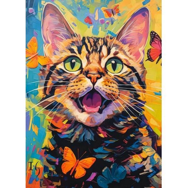 Puzzle 260 pieces: Happy cat - B-27637-1