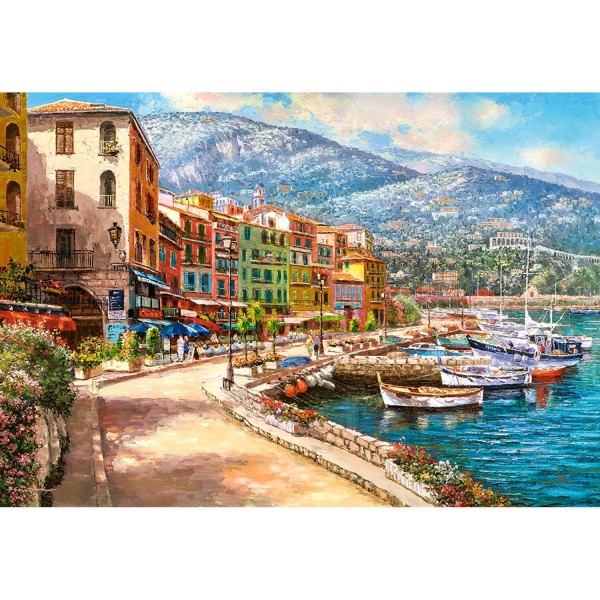 1500 pieces puzzle: French Riviera - Castorland-151745-2