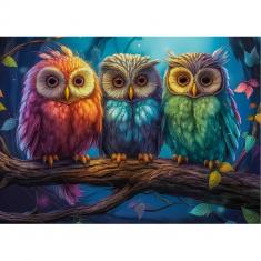 Puzzle 260 pieces: Three little owls