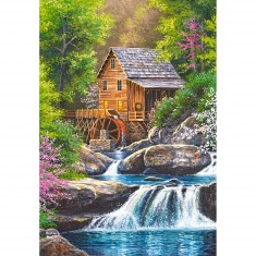 Puzzle 1000 pièces : Moulin à eau au printemps