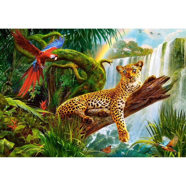 Puzzle de 1000 piezas: Leopardo en reposo - Castorland-104093-2