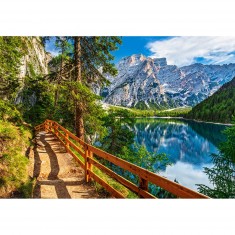 1000 Teile Puzzle: Lake Braies, Italien