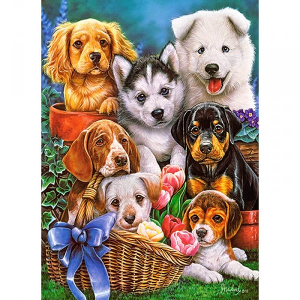 300 piece puzzle: Puppies - Castorland-B-030323