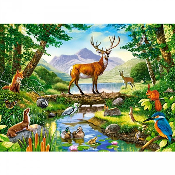 300-teiliges Puzzle: Harmonie im Wald - Castorland-B-030408