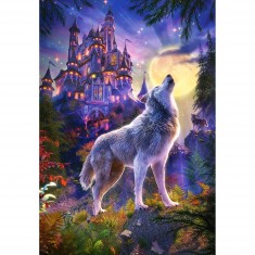 1000 Teile Puzzle: Wolf am Fuße der Burg