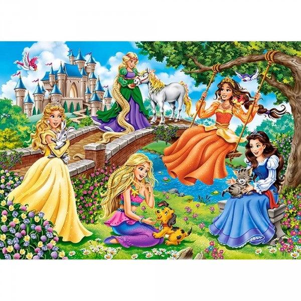 70-teiliges Puzzle: Die Prinzessinnen im Garten - Castorland-B-070022