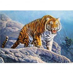 180 Teile Puzzle: Tiger auf einem Felsen