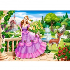 Puzzle 100 pièces : Princesse dans le jardin royal