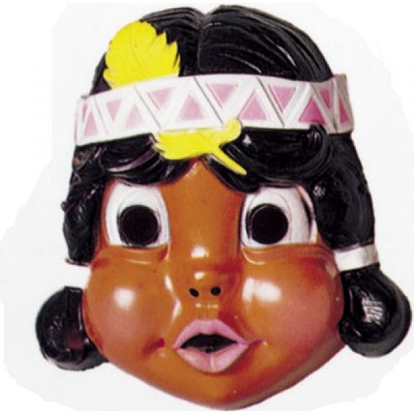 Masque Petit indien : Indienne plume jaune - Cesar-A527-001-1