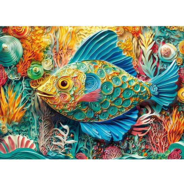 1000 piece puzzle : Quilled Fish   - Timaro-30806