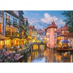 Puzzle de 1000 piezas: Noche en Annecy