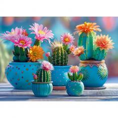 Puzzle 1000 pieces : Bloomy Cactus Fireworks