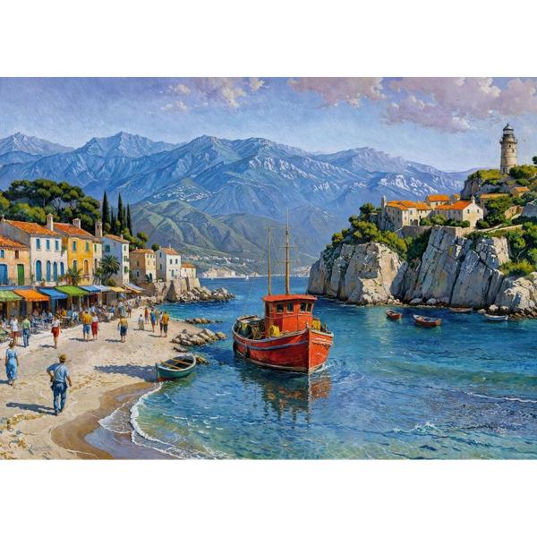 1000 piece puzzle : Seaside Village - Timaro-30912