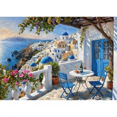 1000 Teile Puzzle: Santorini Blues