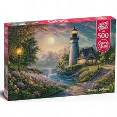 500 piece puzzle : Moonlight Lighthouse  