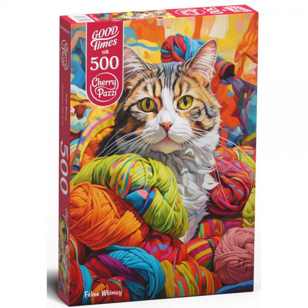Puzzle de 500 piezas: Fantasía felina - Timaro-20098