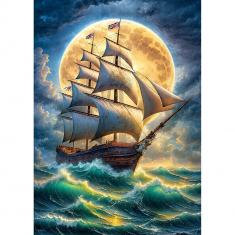 Puzzles pour Adultes Bateau Pirate coloré Puzzle en Bois 1000 pièces pour Adultes et Enfants Puzzle Jeu Pratique-Décoration Familiale 1000 pièces (50x75 cm