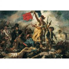  Puzzle Compact 1000 piezas: Delacroix - La Libertad, el pueblo líder