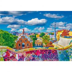 Puzzle Compact 1000 pieces : Barcelona, Park Güel 