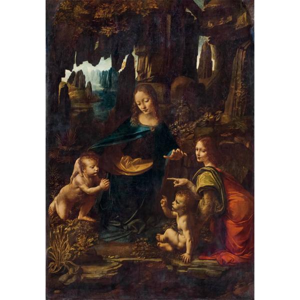  Puzzle Compact 1000 pièces : De Vinci - La Vierge aux Rochers - Clementoni-39976