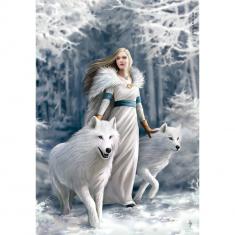 Puzzle Compact 1000 pieces : Anne Stokes - Winter guardians 