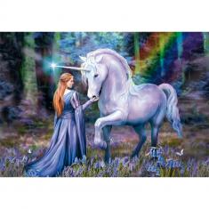 Puzzle Compact 1500 pieces : Anne Stokes : Bluebell wood 