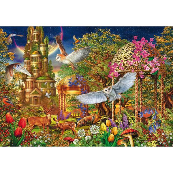 1500-teiliges Puzzle: Woodland Fantasy Garden - Clementoni-31707