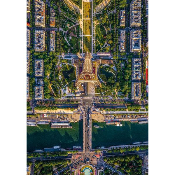 1500 piece puzzle : Flying over Paris - Clementoni-31708