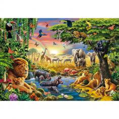 2000 piece puzzle : The African Gathering
