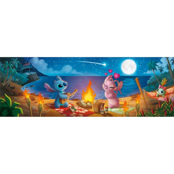 Puzzle Compact 1000 pieces Panorama : Stitch  - Clementoni-37061