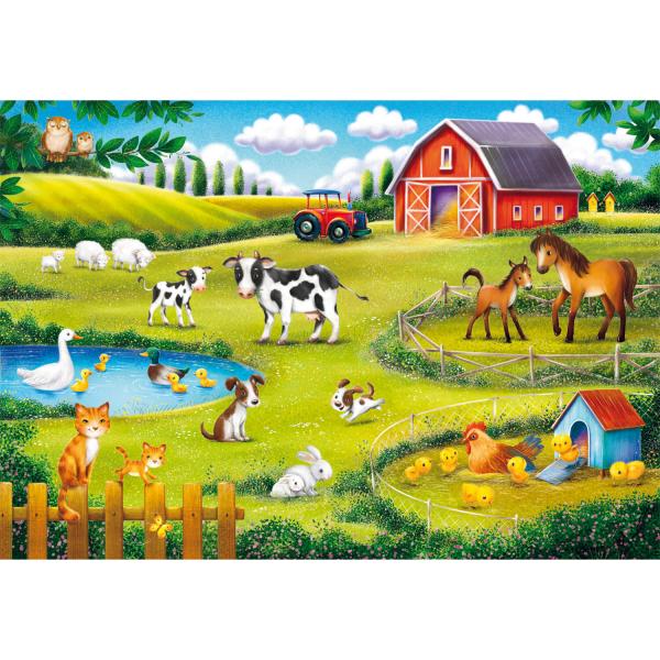 Puzzle de 30 piezas: Animales de la granja - Clementoni-20286