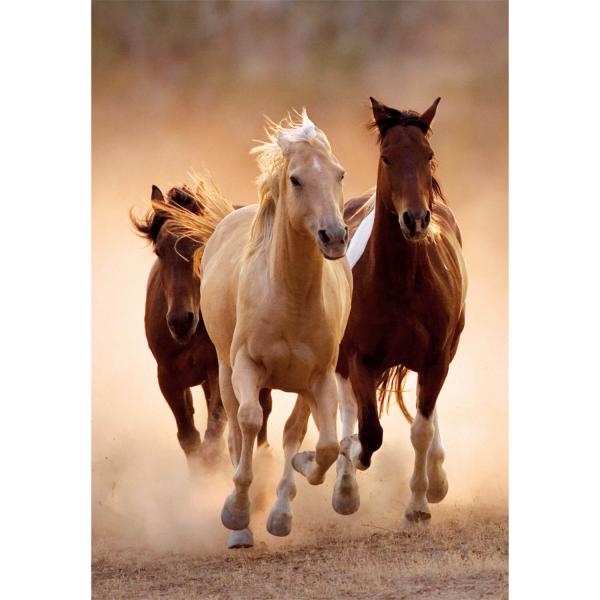 1000 piece puzzle : Running Horses - Clementoni-39771