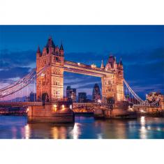 Puzzle 1000 pièces + poster : Tower Bridge la nuit, Londres