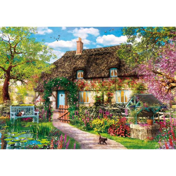 Puzzle 1000 pièces : Le vieux cottage - Clementoni-39908