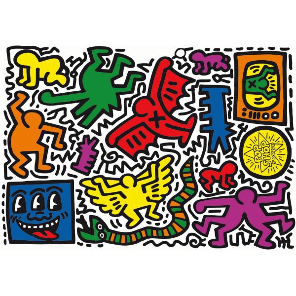 1000 piece puzzle : Haring - Clementoni-39756