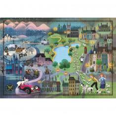 1000 piece puzzle : Disney Story Maps: 101 Dalmatians