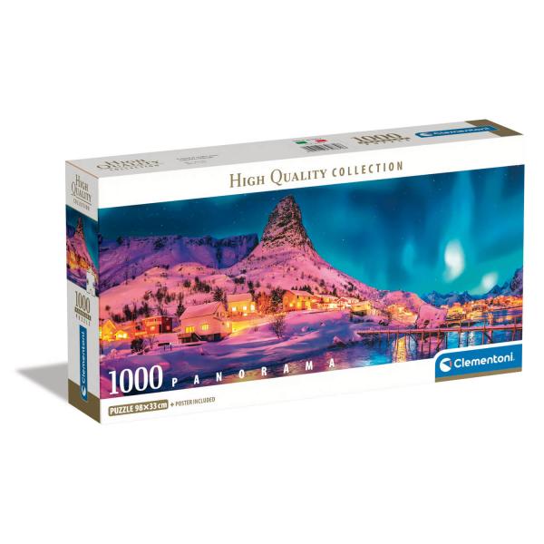1000 piece panoramic puzzle : Lofoten Islands - Clementoni-39870