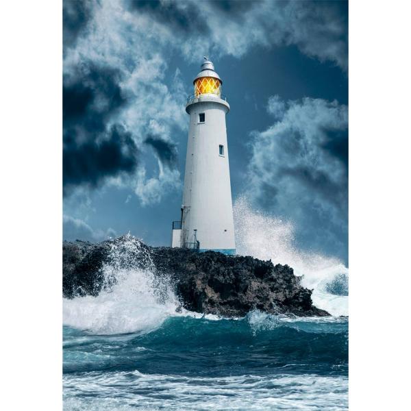 Puzzle Compact 1000 pieces : Lighthouse in the Storm  - Clementoni-39991